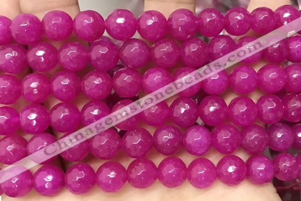 CCN6347 6mm, 8mm, 10mm, 12mm & 14mm faceted round candy jade beads