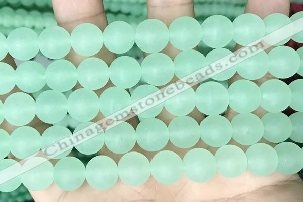 CCN6365 15.5 inches 6mm, 8mm, 10mm & 12mm round matte candy jade beads