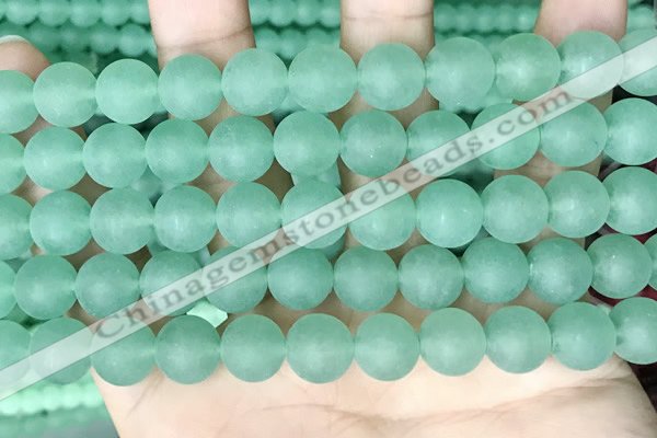 CCN6366 15.5 inches 6mm, 8mm, 10mm & 12mm round matte candy jade beads