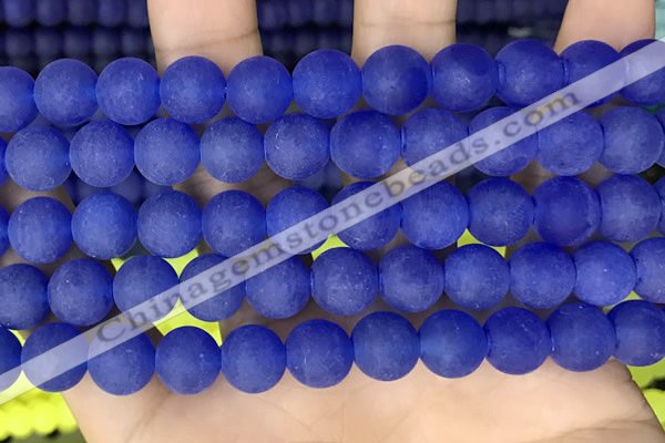 CCN6368 15.5 inches 6mm, 8mm, 10mm & 12mm round matte candy jade beads