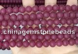 CCN6371 15.5 inches 6mm, 8mm, 10mm & 12mm round matte candy jade beads