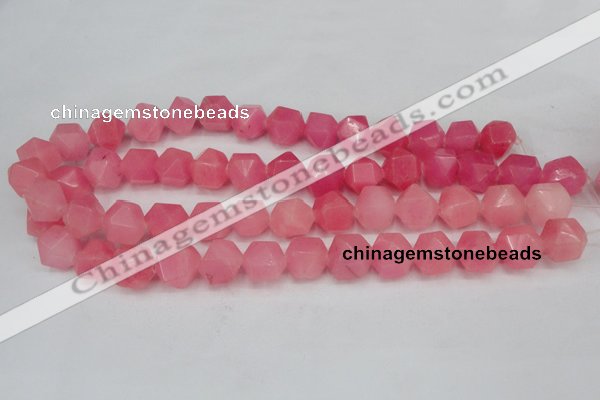 CCN661 15.5 inches 15*15mm faceted nuggets candy jade beads