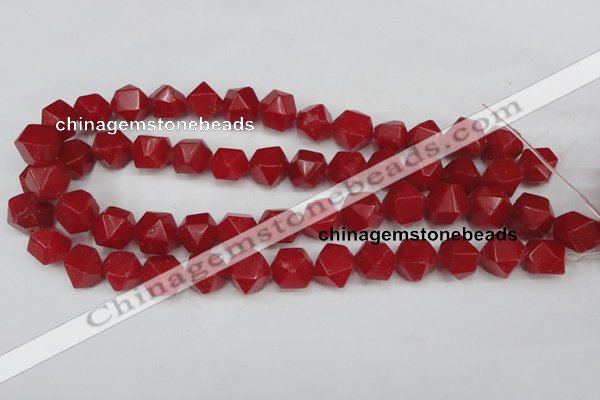 CCN663 5.5 inches 15*15mm faceted nuggets candy jade beads