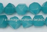 CCN668 15.5 inches 15*15mm faceted nuggets candy jade beads