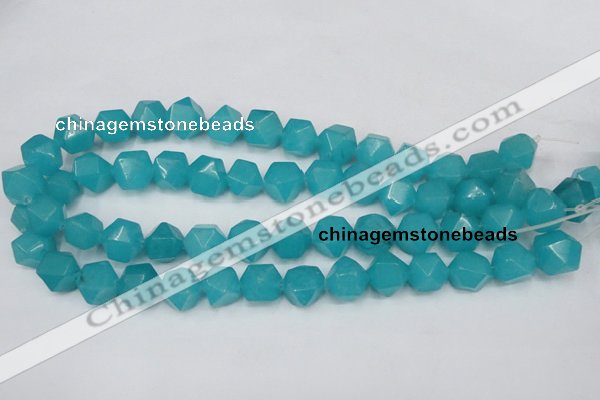 CCN668 15.5 inches 15*15mm faceted nuggets candy jade beads