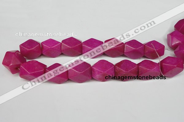 CCN672 15.5 inches 18*25mm faceted nuggets candy jade beads