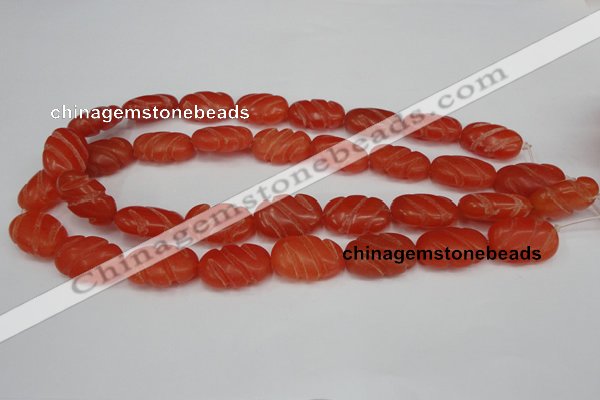 CCN682 15.5 inches 15*23mm carved oval candy jade beads wholesale