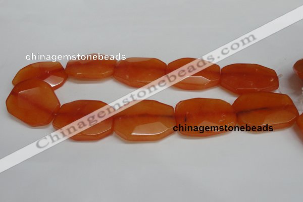 CCN695 15.5 inches 30*40mm faceted octagonal candy jade beads