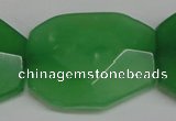 CCN697 15.5 inches 30*40mm faceted octagonal candy jade beads