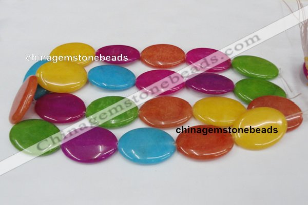 CCN726 15.5 inches 25*35mm oval candy jade beads wholesale