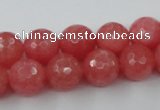 CCN770 15.5 inches 6mm faceted round candy jade beads wholesale