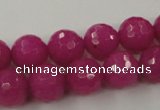 CCN771 15.5 inches 6mm faceted round candy jade beads wholesale