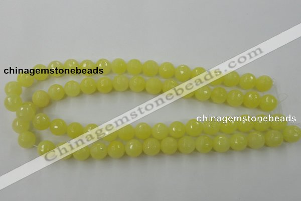 CCN810 15.5 inches 10mm faceted round candy jade beads wholesale