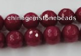 CCN825 15.5 inches 12mm faceted round candy jade beads wholesale