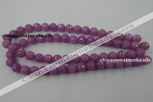 CCN829 15.5 inches 12mm faceted round candy jade beads wholesale