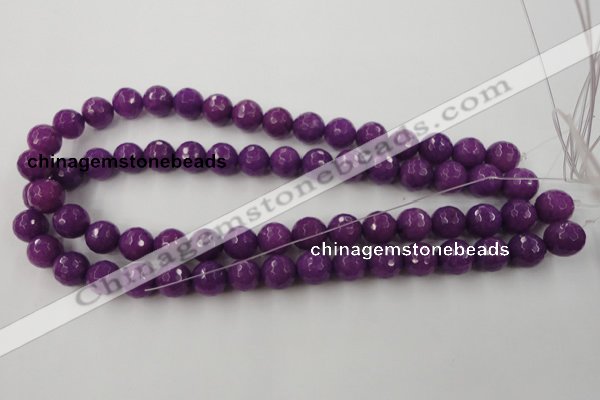 CCN830 15.5 inches 12mm faceted round candy jade beads wholesale