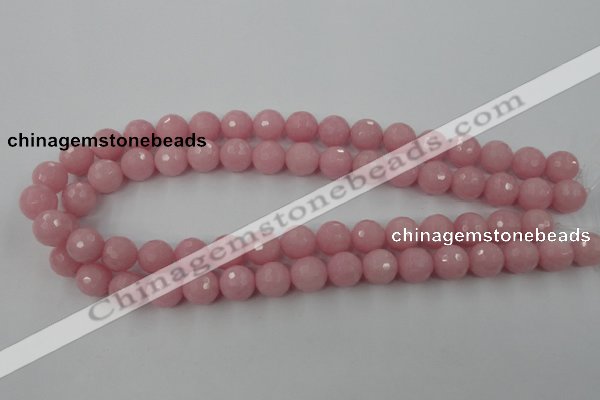 CCN837 15.5 inches 14mm faceted round candy jade beads wholesale
