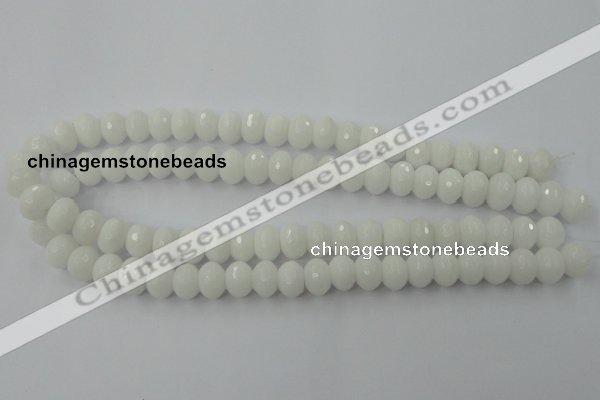 CCN904 15.5 inches 9*12mm faceted rondelle candy jade beads