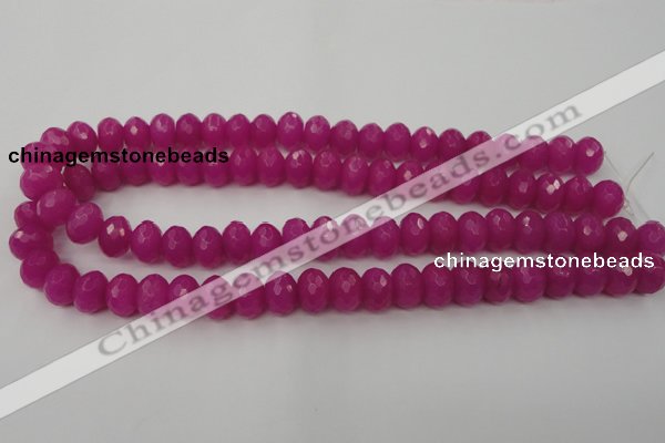 CCN906 15.5 inches 9*12mm faceted rondelle candy jade beads