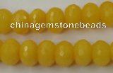 CCN908 15.5 inches 9*12mm faceted rondelle candy jade beads