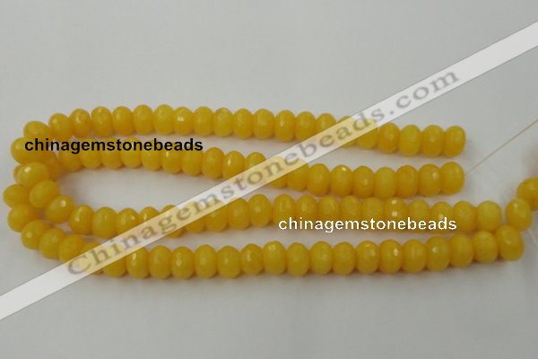 CCN908 15.5 inches 9*12mm faceted rondelle candy jade beads