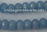 CCN909 15.5 inches 9*12mm faceted rondelle candy jade beads