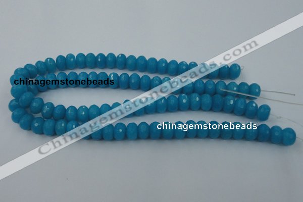 CCN910 15.5 inches 9*12mm faceted rondelle candy jade beads