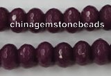 CCN911 15.5 inches 9*12mm faceted rondelle candy jade beads