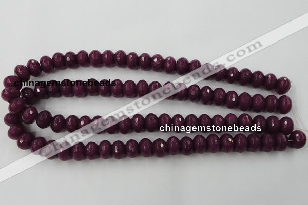 CCN911 15.5 inches 9*12mm faceted rondelle candy jade beads