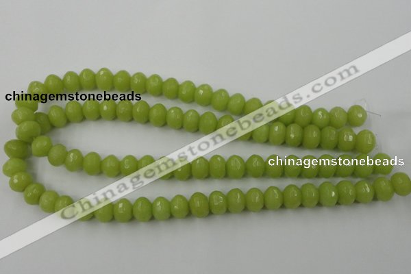 CCN912 15.5 inches 9*12mm faceted rondelle candy jade beads