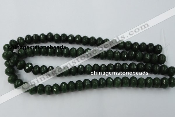 CCN913 15.5 inches 9*12mm faceted rondelle candy jade beads