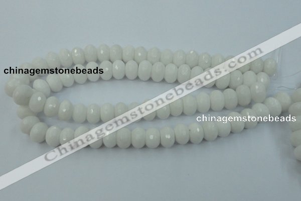 CCN915 15.5 inches 10*14mm faceted rondelle candy jade beads