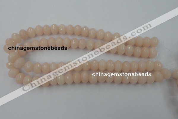 CCN916 15.5 inches 10*14mm faceted rondelle candy jade beads