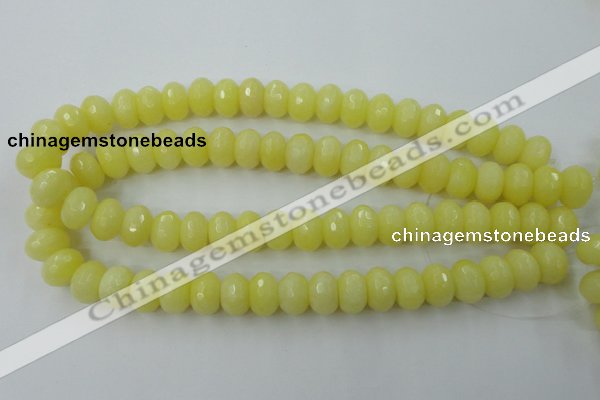 CCN919 15.5 inches 10*14mm faceted rondelle candy jade beads