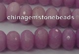 CCN920 15.5 inches 10*14mm faceted rondelle candy jade beads