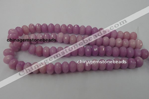 CCN920 15.5 inches 10*14mm faceted rondelle candy jade beads