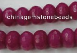 CCN921 15.5 inches 10*14mm faceted rondelle candy jade beads