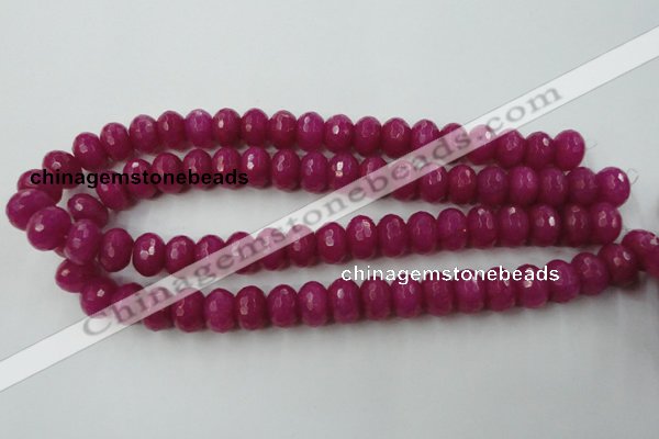 CCN921 15.5 inches 10*14mm faceted rondelle candy jade beads