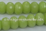 CCN923 15.5 inches 10*14mm faceted rondelle candy jade beads