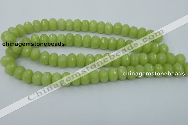 CCN923 15.5 inches 10*14mm faceted rondelle candy jade beads