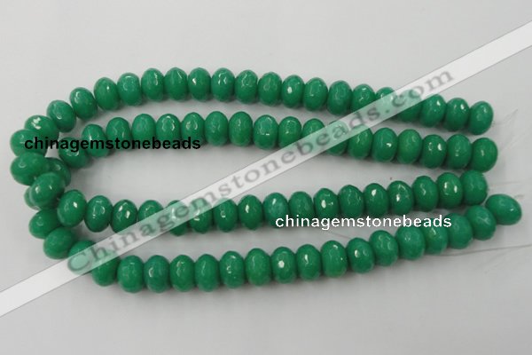 CCN924 15.5 inches 10*14mm faceted rondelle candy jade beads