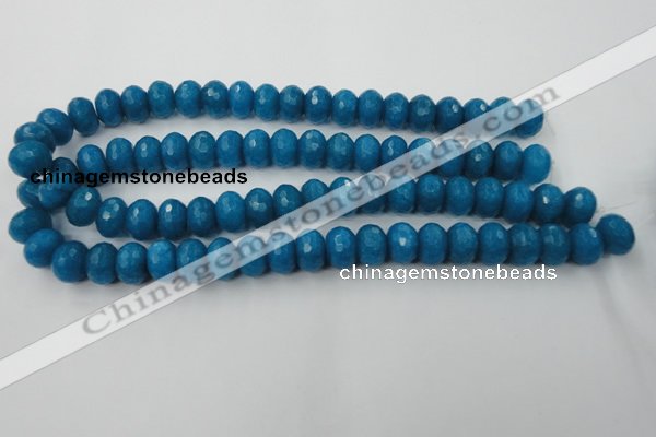 CCN925 15.5 inches 10*14mm faceted rondelle candy jade beads