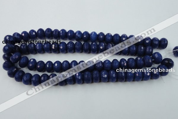 CCN926 15.5 inches 10*14mm faceted rondelle candy jade beads