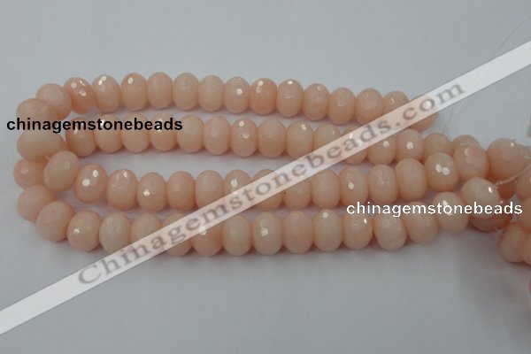 CCN929 15.5 inches 12*16mm faceted rondelle candy jade beads