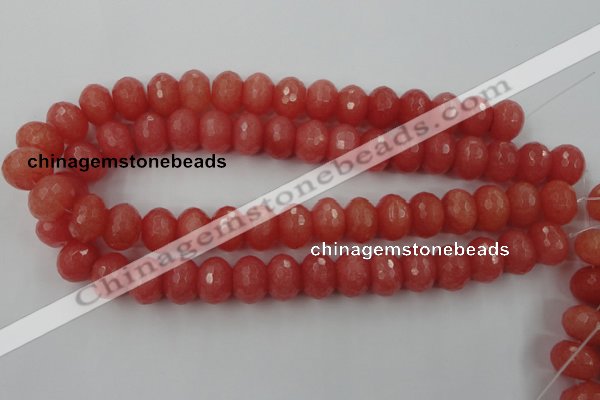 CCN931 15.5 inches 12*16mm faceted rondelle candy jade beads