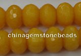 CCN933 15.5 inches 12*16mm faceted rondelle candy jade beads