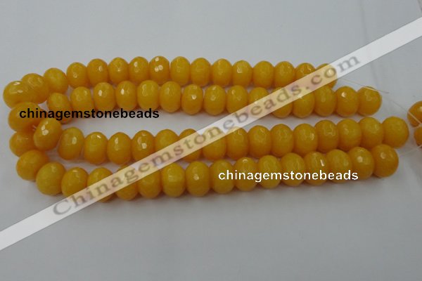 CCN933 15.5 inches 12*16mm faceted rondelle candy jade beads