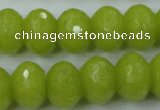 CCN934 15.5 inches 12*16mm faceted rondelle candy jade beads