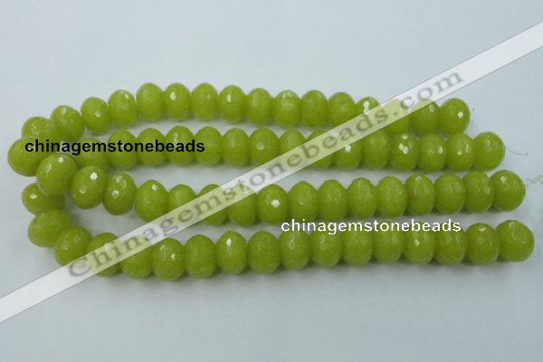 CCN934 15.5 inches 12*16mm faceted rondelle candy jade beads