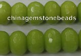 CCN935 15.5 inches 12*16mm faceted rondelle candy jade beads